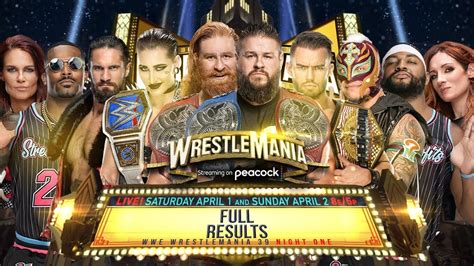 wrestlemania 39|wrestlemania results from last night.